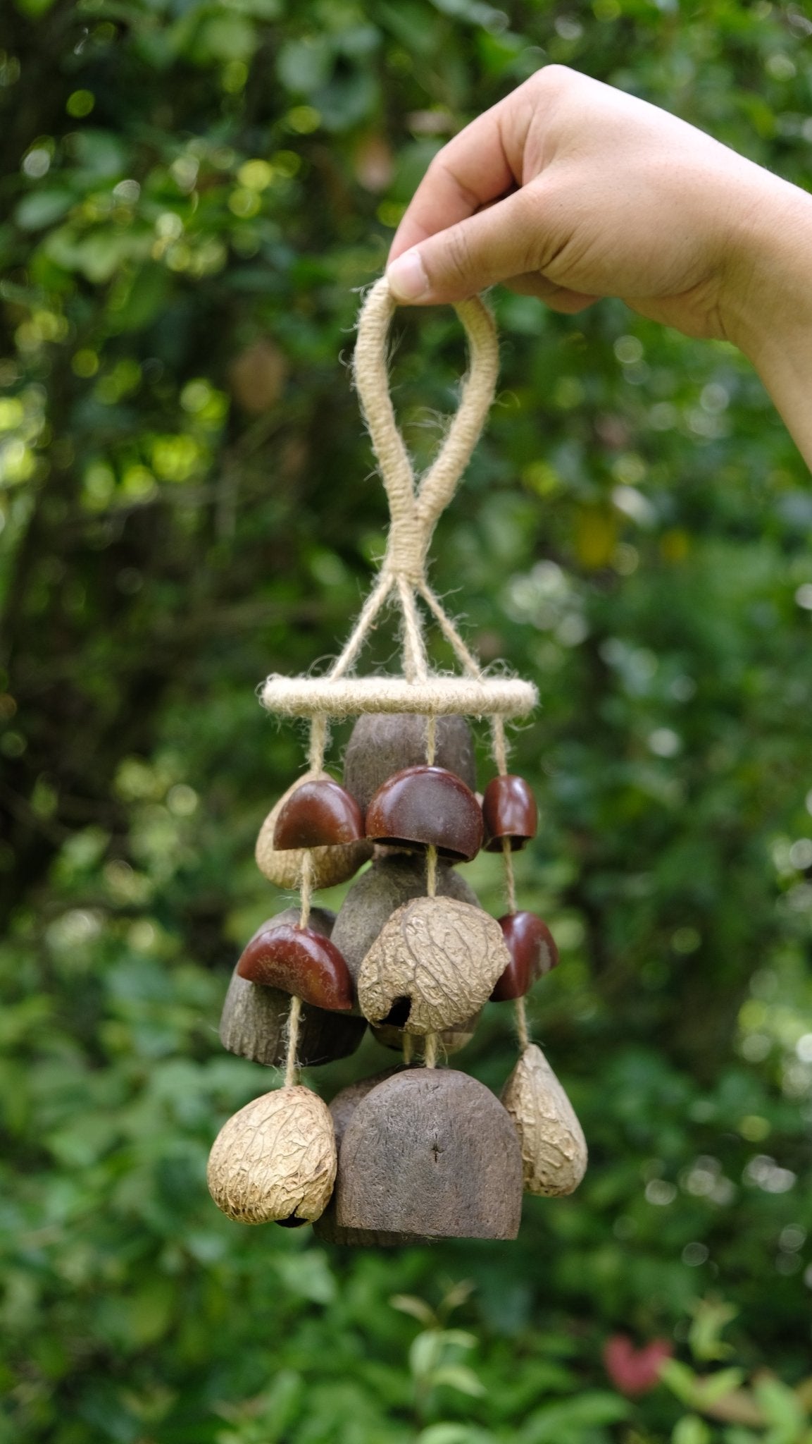 The Deep Forest Chime - Coconut & Seed Pod Wind Mobile