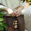 The Forest Harvest - Cascading Nut Shell & Green Tassel Bag Charm