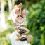 The Garden Whisper - Floral Ribbon & Wood Ring Charm