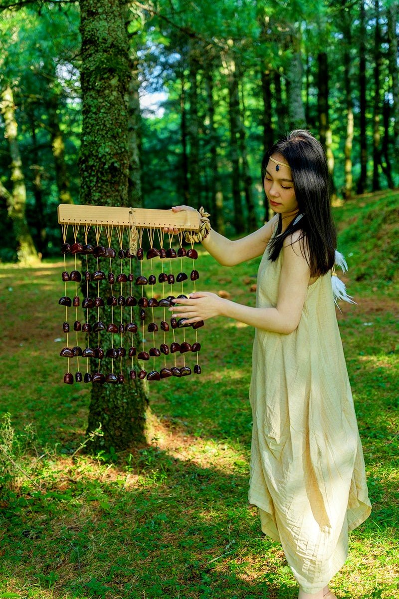 Carillon en coquilles de graines de Juju Duckvine fait main