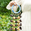 The Indigo Rain - Shibori Wrapped Ring & Cascading Shell Wind Chime