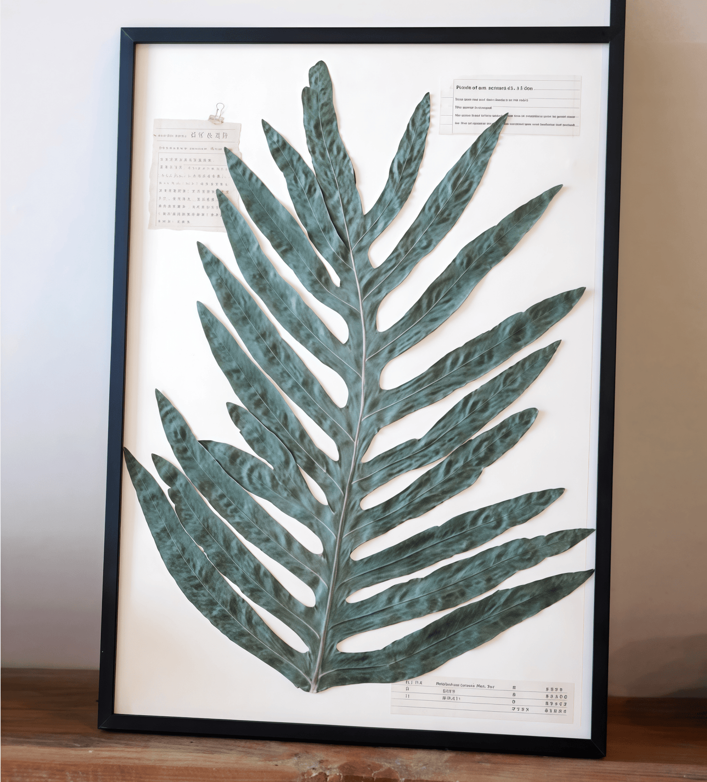 Le Grand Herbarium - Grande œuvre d'art en fougères et fleurs pressées réelles (Taille A3)