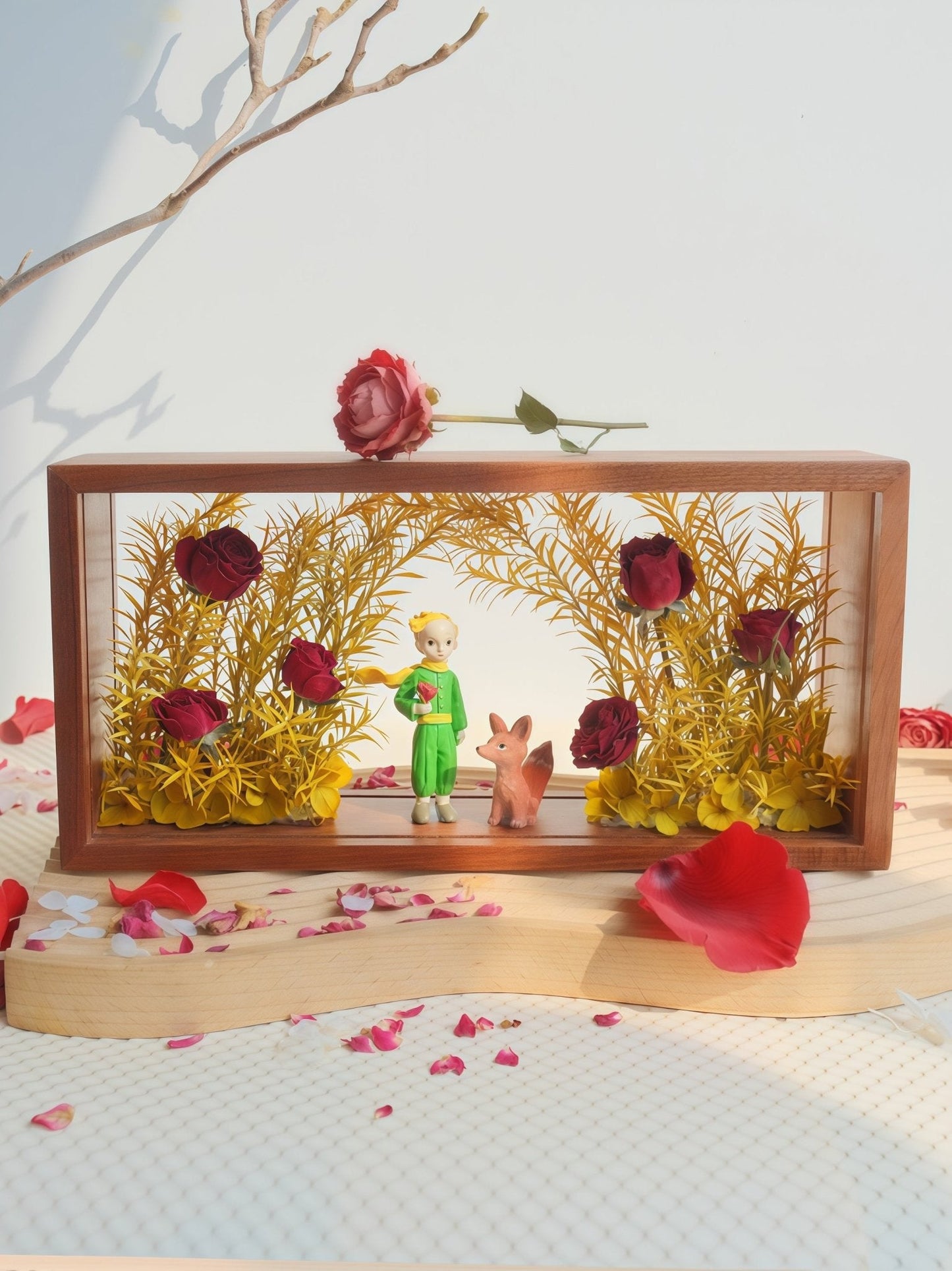 Ma Rose Unique - L'Art de la Boîte d'Ombre Le Petit Prince