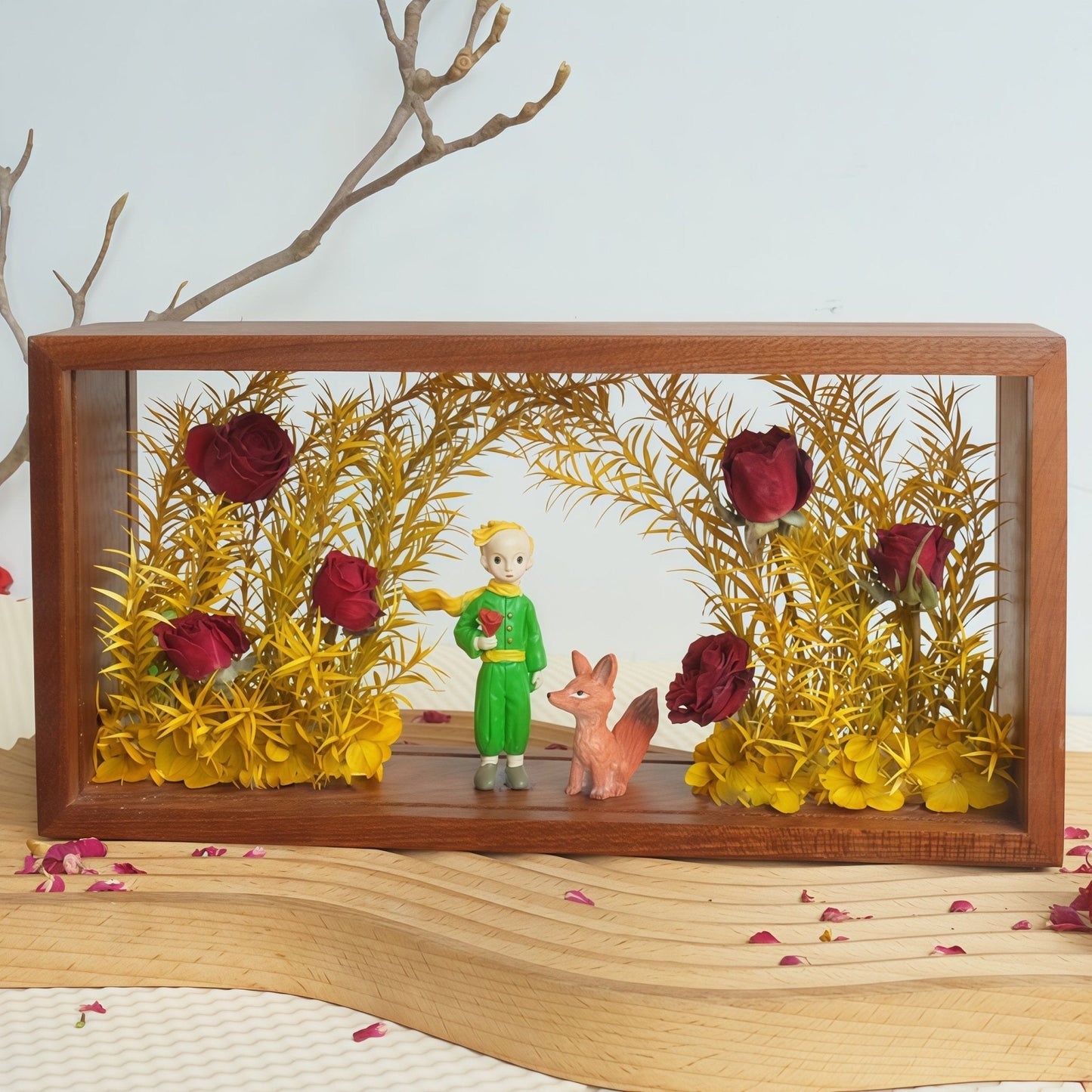 Ma Rose Unique - L'Art de la Boîte d'Ombre Le Petit Prince