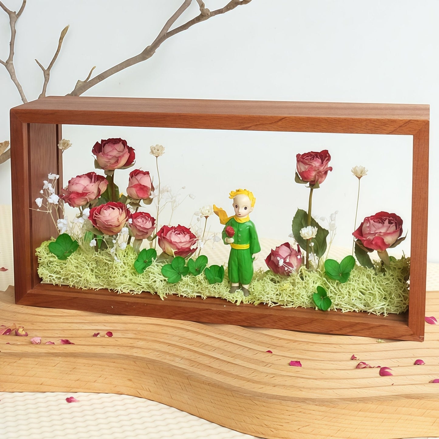 Ma Rose Unique - L'Art de la Boîte d'Ombre Le Petit Prince
