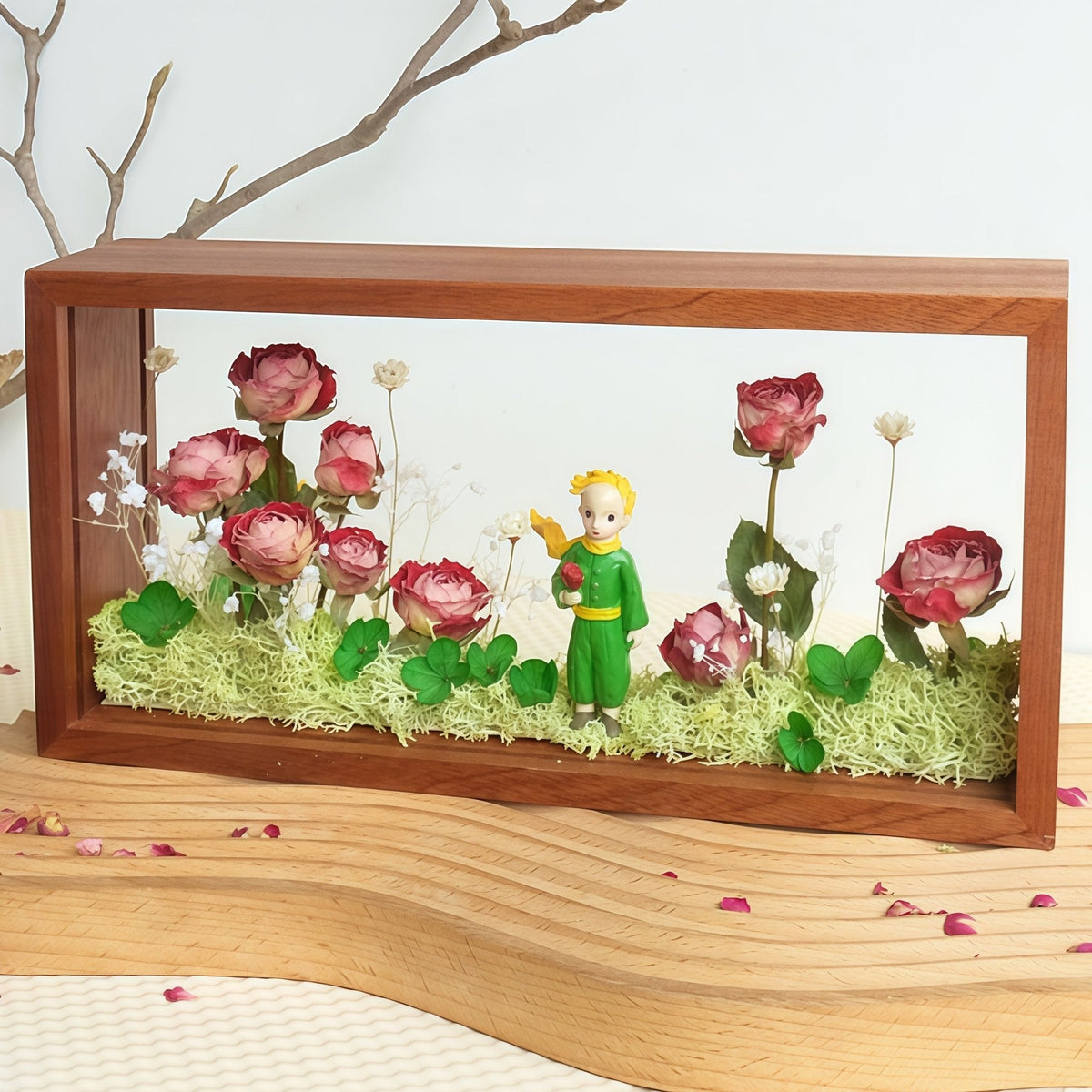 Ma Rose Unique - L'Art de la Boîte d'Ombre Le Petit Prince