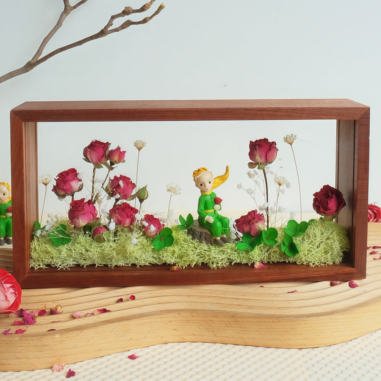 Ma Rose Unique - L'Art de la Boîte d'Ombre Le Petit Prince
