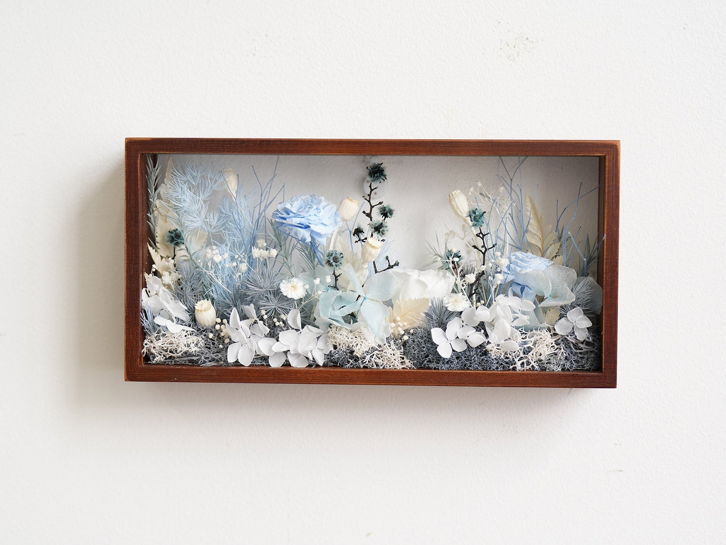 Le Jardin Paysager - Boîte d'Ombre avec Fleurs Préservées