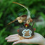 The Monkey King Guardian - Nut Shell Monkey Doll with Feathers & Staff