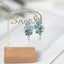 Real Blue Hydrangea Earrings with Pearl & Crystal Drop