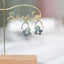 Real Blue Hydrangea Earrings with Pearl & Crystal Drop