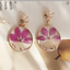 Pendientes de Azalea Púrpura Real Dancing Bloom