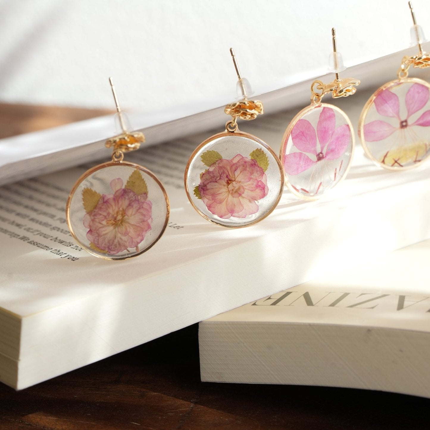 The Secret Garden Pressed Flower Earring Sets