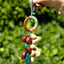 The Azure Spirit - Hand-Wrapped Wood Ring & Blue Feather Charm