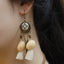 La Fleur Vintage - Boucles d'oreilles florales antiques avec graines naturelles