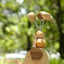 The Lucky Gourd Rider - Real Calabash & Wooden Elephant Phone Stand
