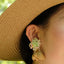 The Spring Blossom - Pastel Flower & Natural Seed Dangle Earrings