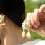 The Spring Blossom - Pastel Flower & Natural Seed Dangle Earrings