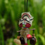 The Tribal Nomad - Handcrafted Burlap & Red Wood Doll Charm
