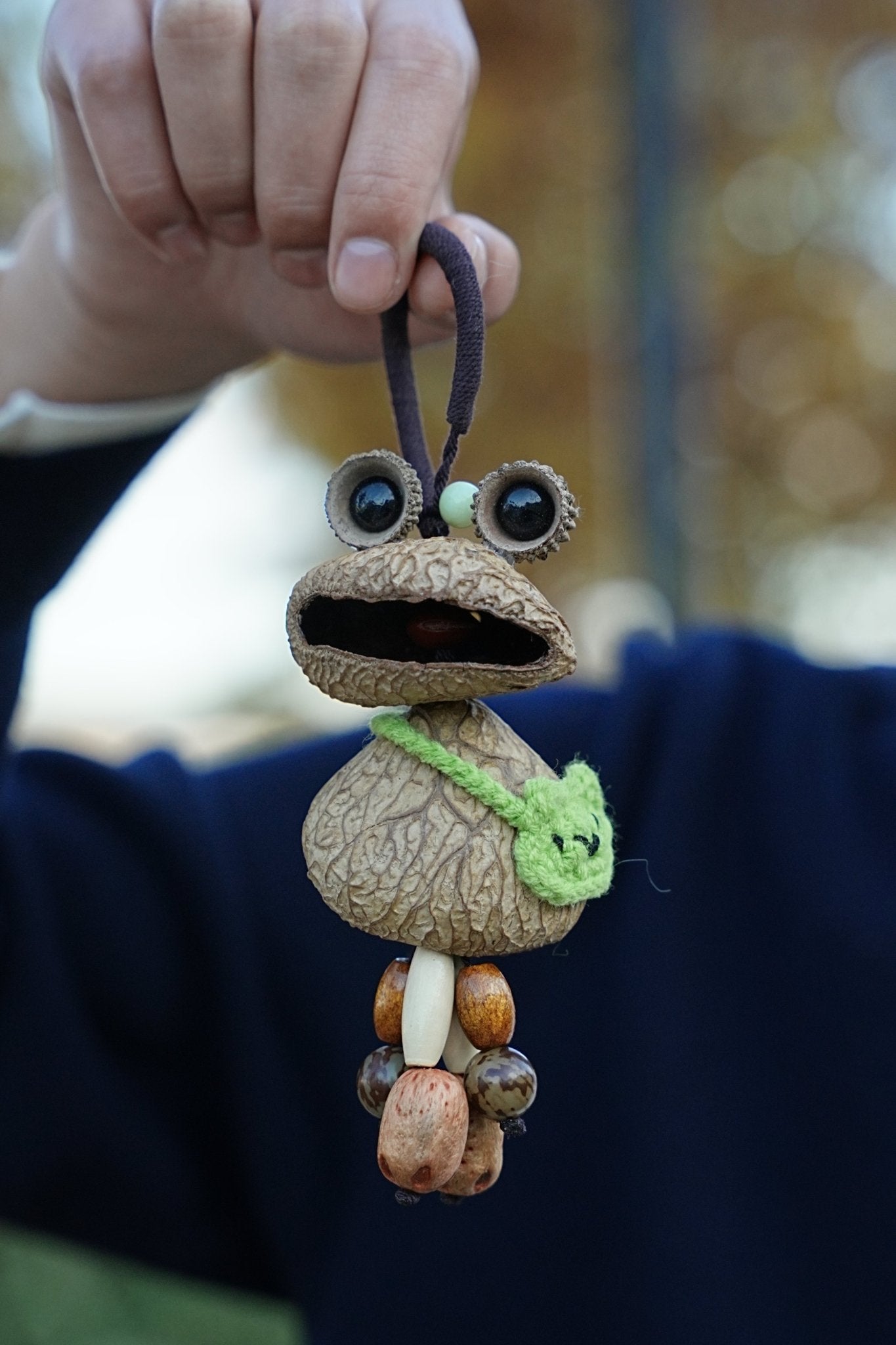 The Wandering Frog - Unique Big-Mouth Charm with Mini Bag