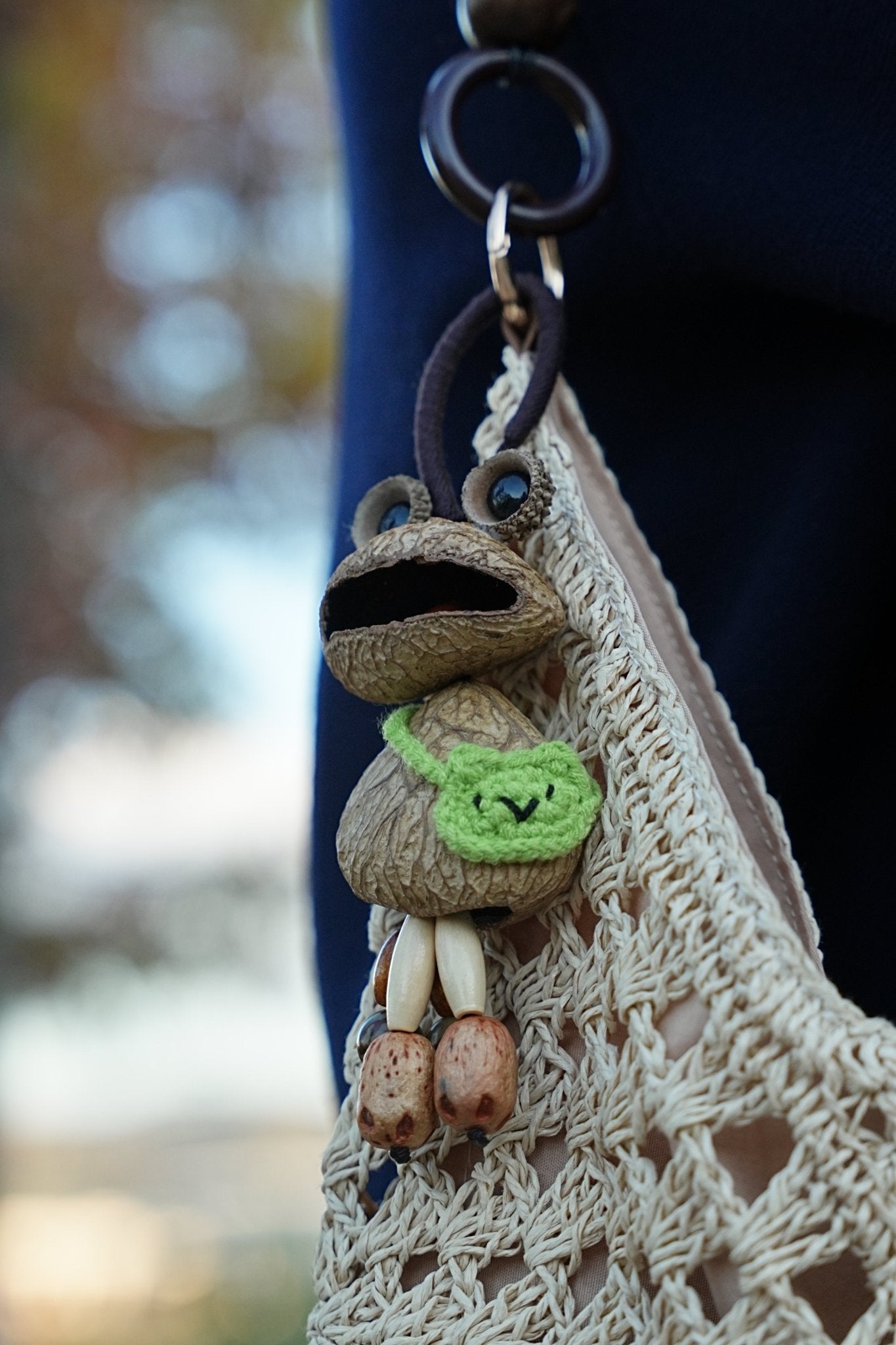 The Wandering Frog - Unique Big-Mouth Charm with Mini Bag
