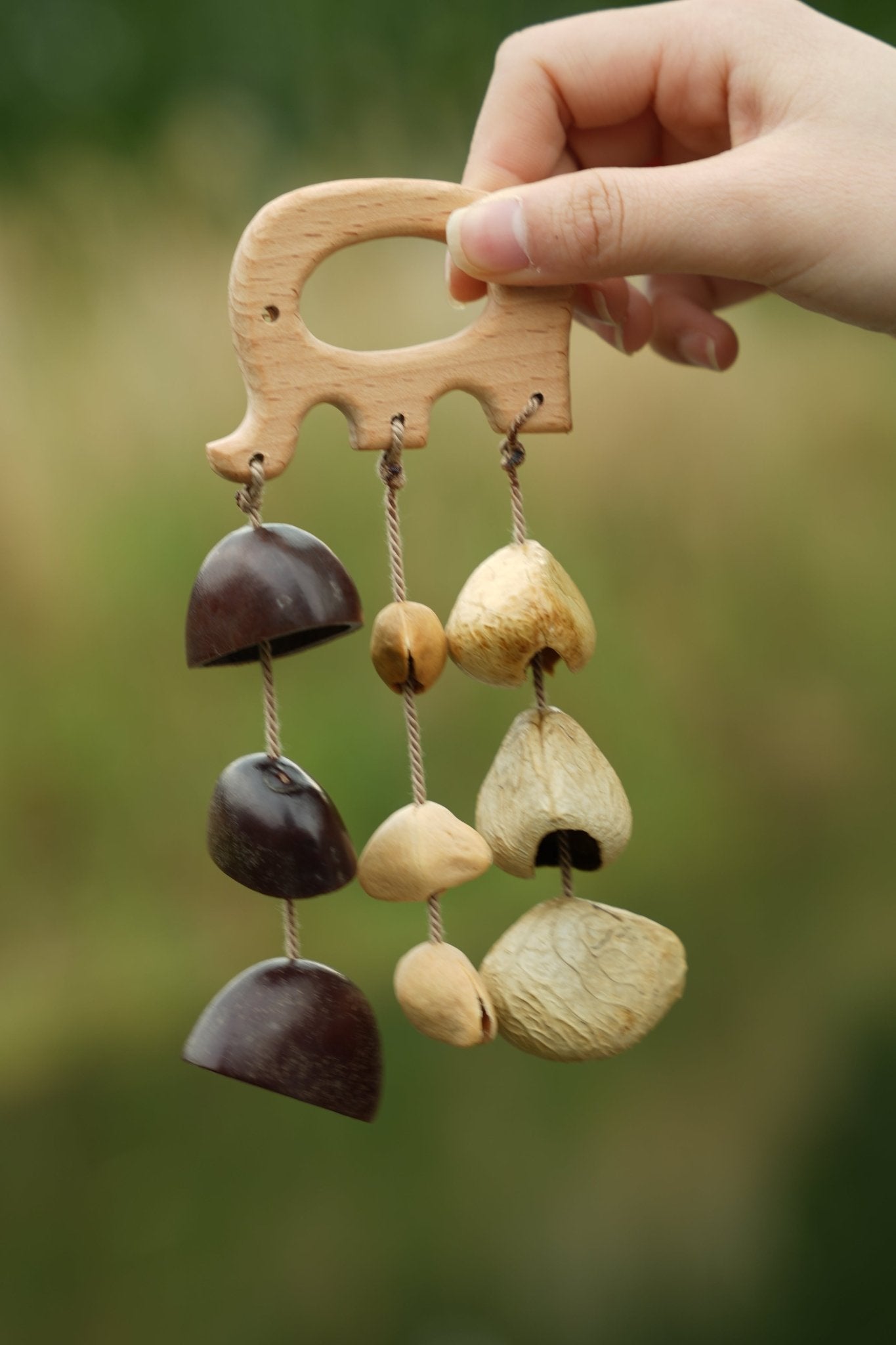 Le carillon en bois d'éléphant - Porte-clés fait main