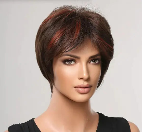 Natural Short Hair Women's Full-Head Wig
