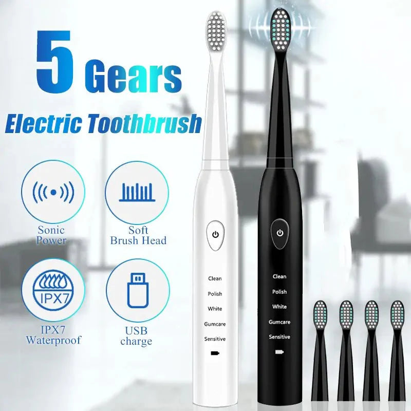 Cepillo de dientes eléctrico sónico ultrasónico potente