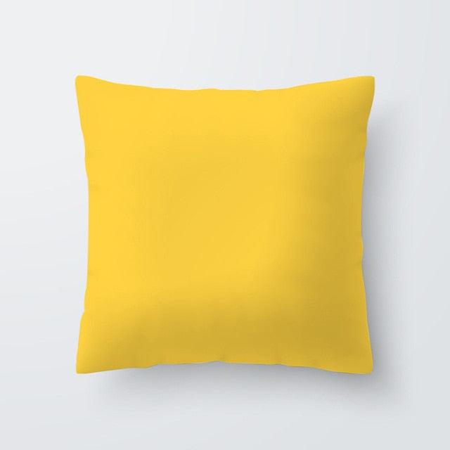 Funda de Cojín Geométrica Amarilla - Decoración Moderna