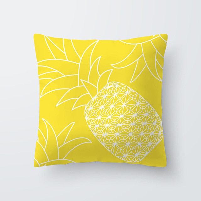 Funda de Cojín Geométrica Amarilla - Decoración Moderna
