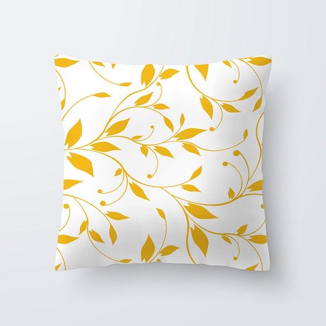 Funda de Cojín Geométrica Amarilla - Decoración Moderna