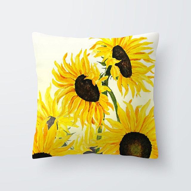 Funda de Cojín Geométrica Amarilla - Decoración Moderna