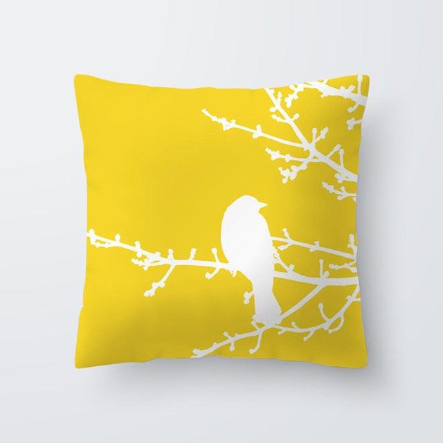 Funda de Cojín Geométrica Amarilla - Decoración Moderna