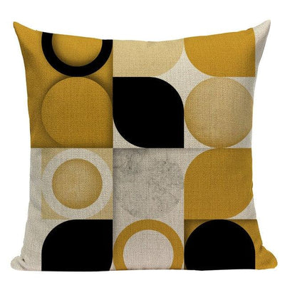 Nordic Geometric Yellow Pillow Covers for Home Decor