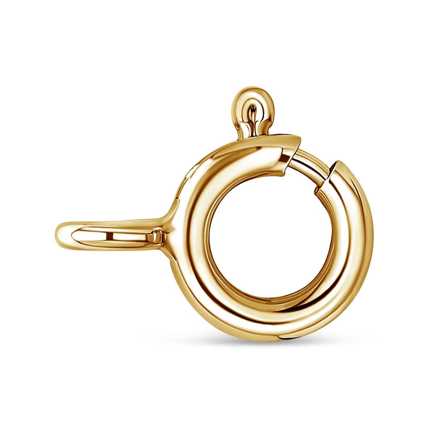 10K Yellow Gold Plated Diamond Circle Hoop Pendant Necklace