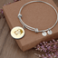 Yellow Sunflower Kitty Pendant Bracelet