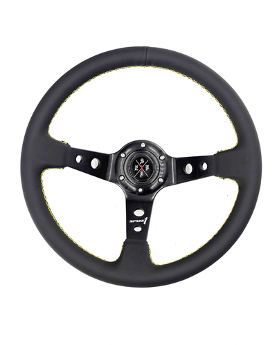 SPDZ1 Premium Yellow Stitched Steering Wheel - Korvel