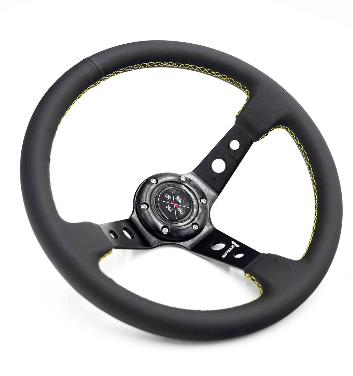 SPDZ1 Premium Yellow Stitched Steering Wheel - Korvel