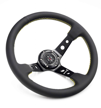 SPDZ1 Premium Yellow Stitched Steering Wheel - Korvel