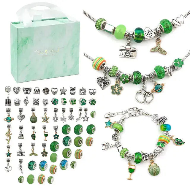 Kit de Charms de Joyería Navideña - Set DIY de 112 Piezas