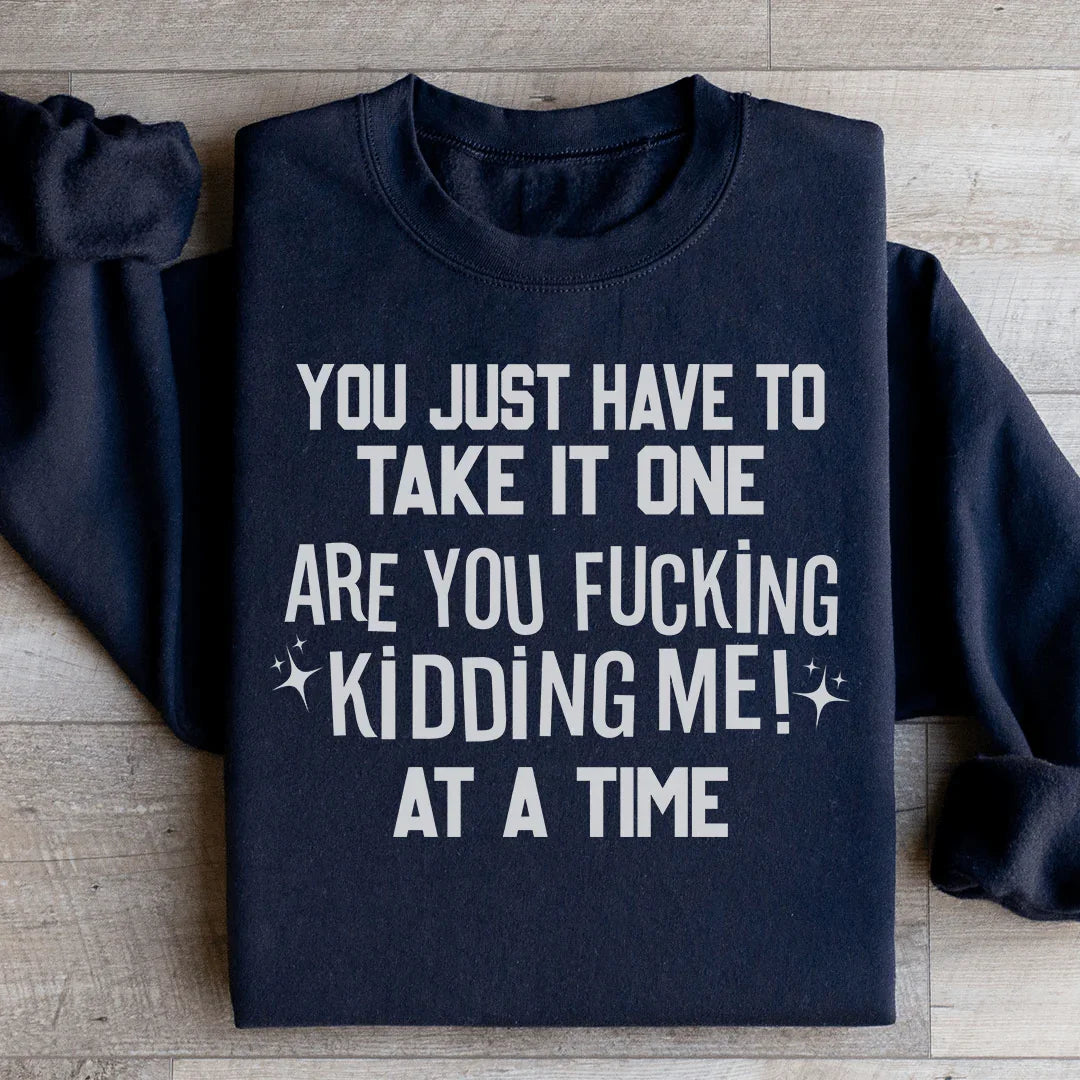 You Just Have To Take It One 'Are You Kidding Me' At A Time Sweatshirt