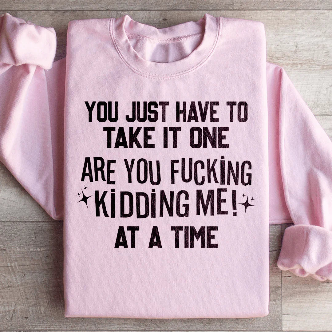 You Just Have To Take It One 'Are You Kidding Me' At A Time Sweatshirt