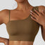 Crop Top Actif à Épaule Oblique