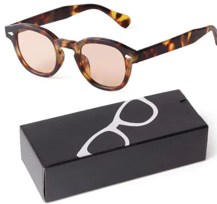 Gafas de sol redondas pequeñas en azul degradado para una protección con estilo