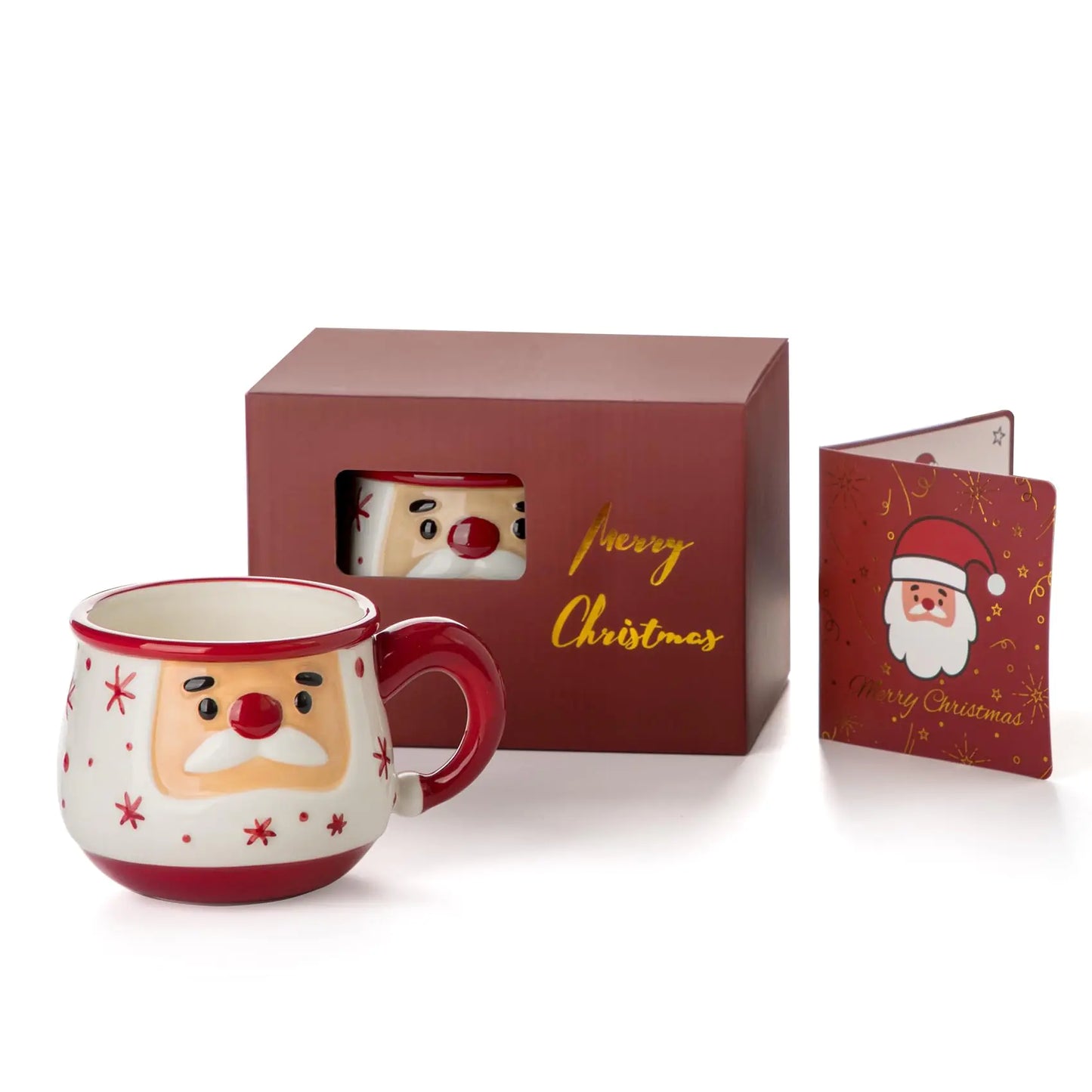 Mug de Noël Nucookery - Design Adorable de Santa - Boîte Cadeau Incluse