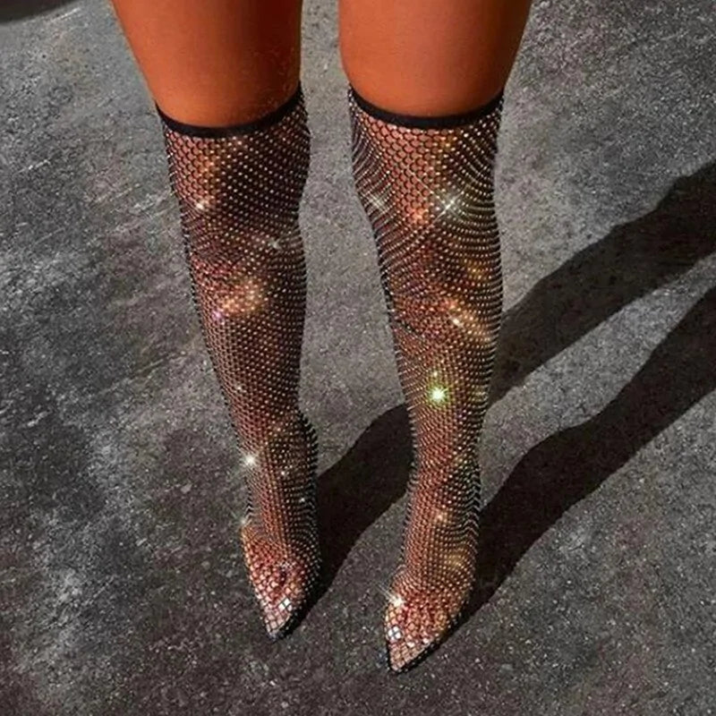 Bottes Élégantes Au-Delà Du Genou Pour Femmes