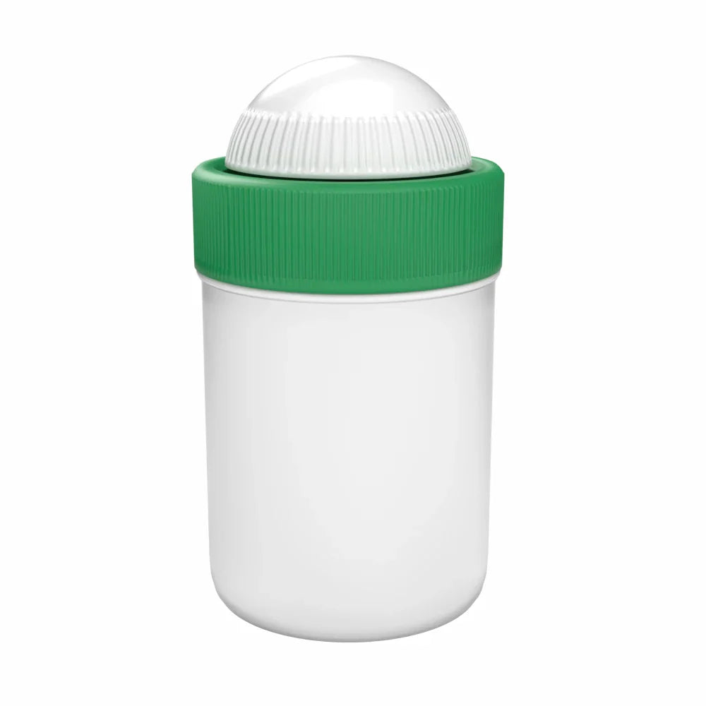 Pot cosmétique blanc Samix 50ml avec couvercle vert - Pack de 10