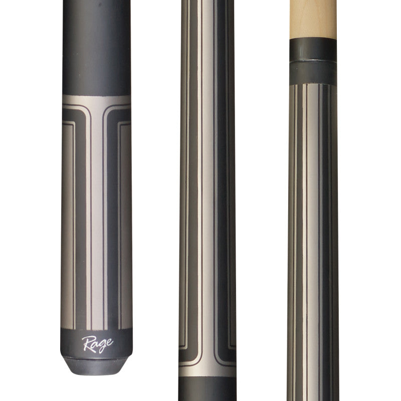 Premium Matte Silver Wrapless Rage Billiard Cue Stick - Korvel