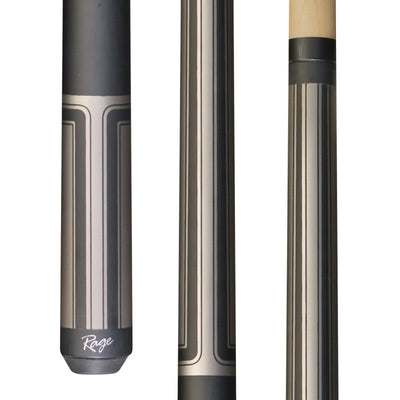 Premium Matte Silver Wrapless Rage Billiard Cue Stick - Korvel