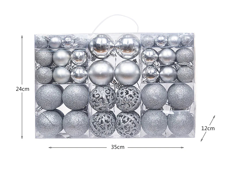 Decoraciones de Bolas de Navidad Premium - Set de 100 Piezas